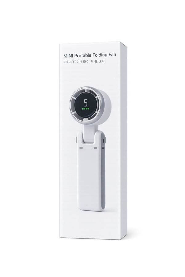 Portable Folding Rechargeable Mini Fan with Digital Display