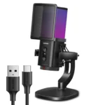 UGREEN CM581 Noise Cancelling RGB USB Desktop Microphone | 96kHz/24-bit Condenser Mic - Image 3